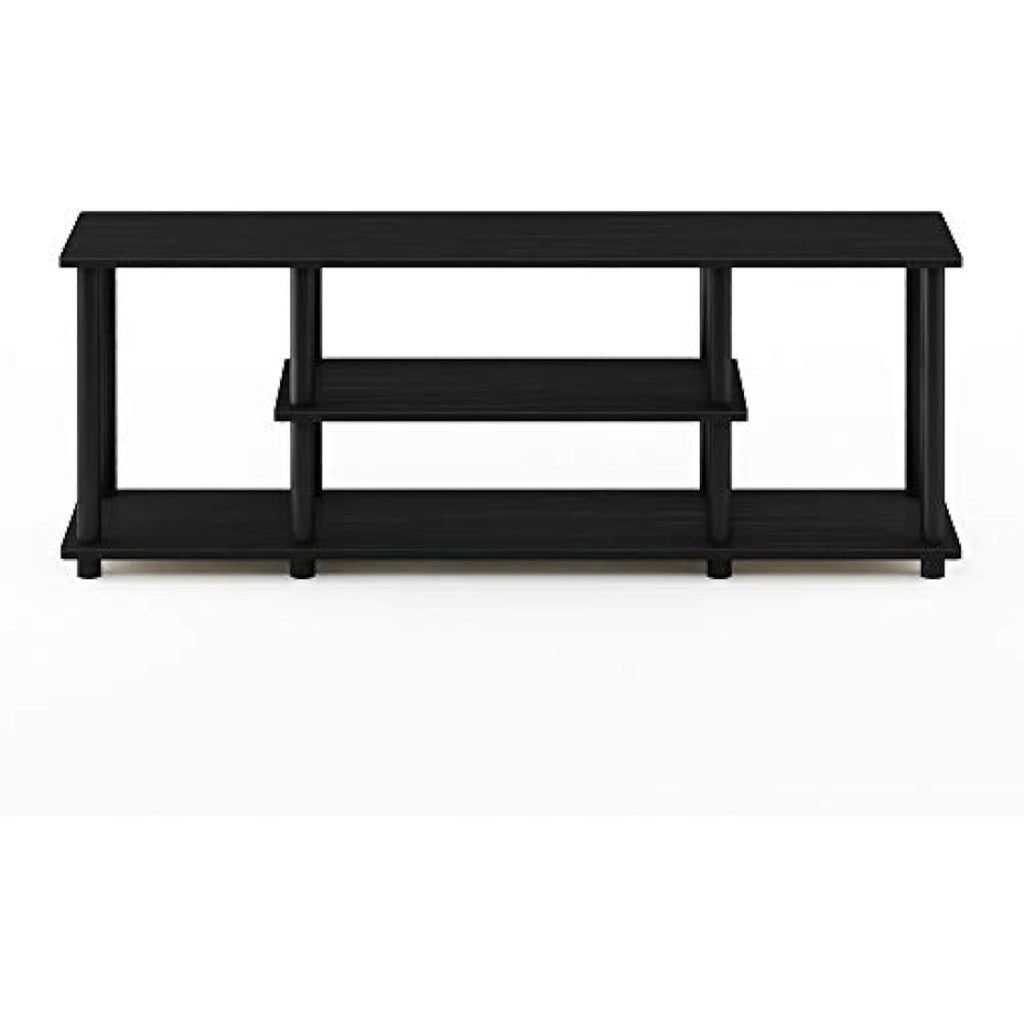 Furinno Turn-N-Tube 3-Tier TV Stand for 50-Inch TV, Walnut/Black