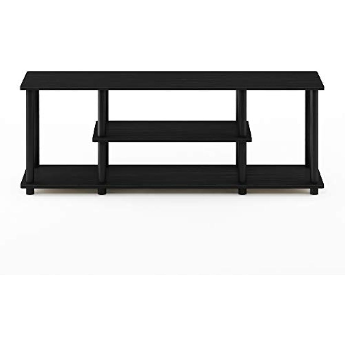 Furinno Turn-N-Tube 3-Tier TV Stand for 50-Inch TV, Walnut/Black