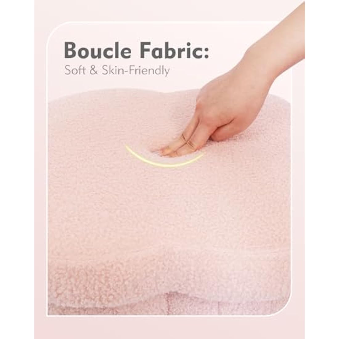 Bonlife Pink Boucle Folding Storage Ottoman – Teddy Flower Toy Chest