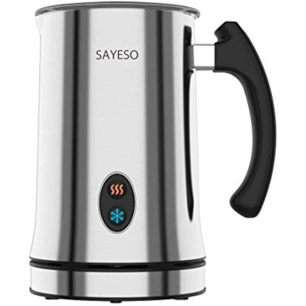 SAYESO Electric Milk Frother and Warmer – Stainless Steel Coffee Foam Maker