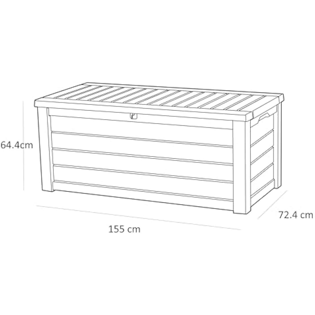 Keter Westwood 570L Outdoor Garden Storage Box | Brown Wood Effect