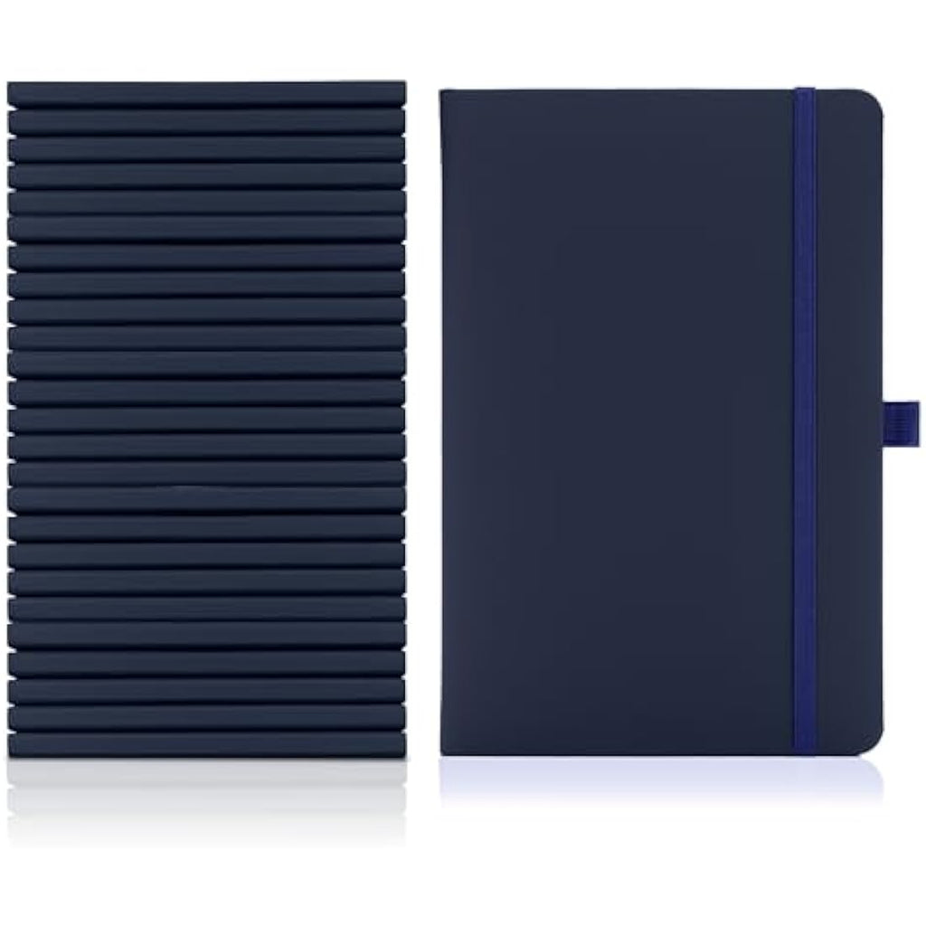 Notes London A5 Lined Notebooks - 10 Pack Navy Vegan Leather Journal