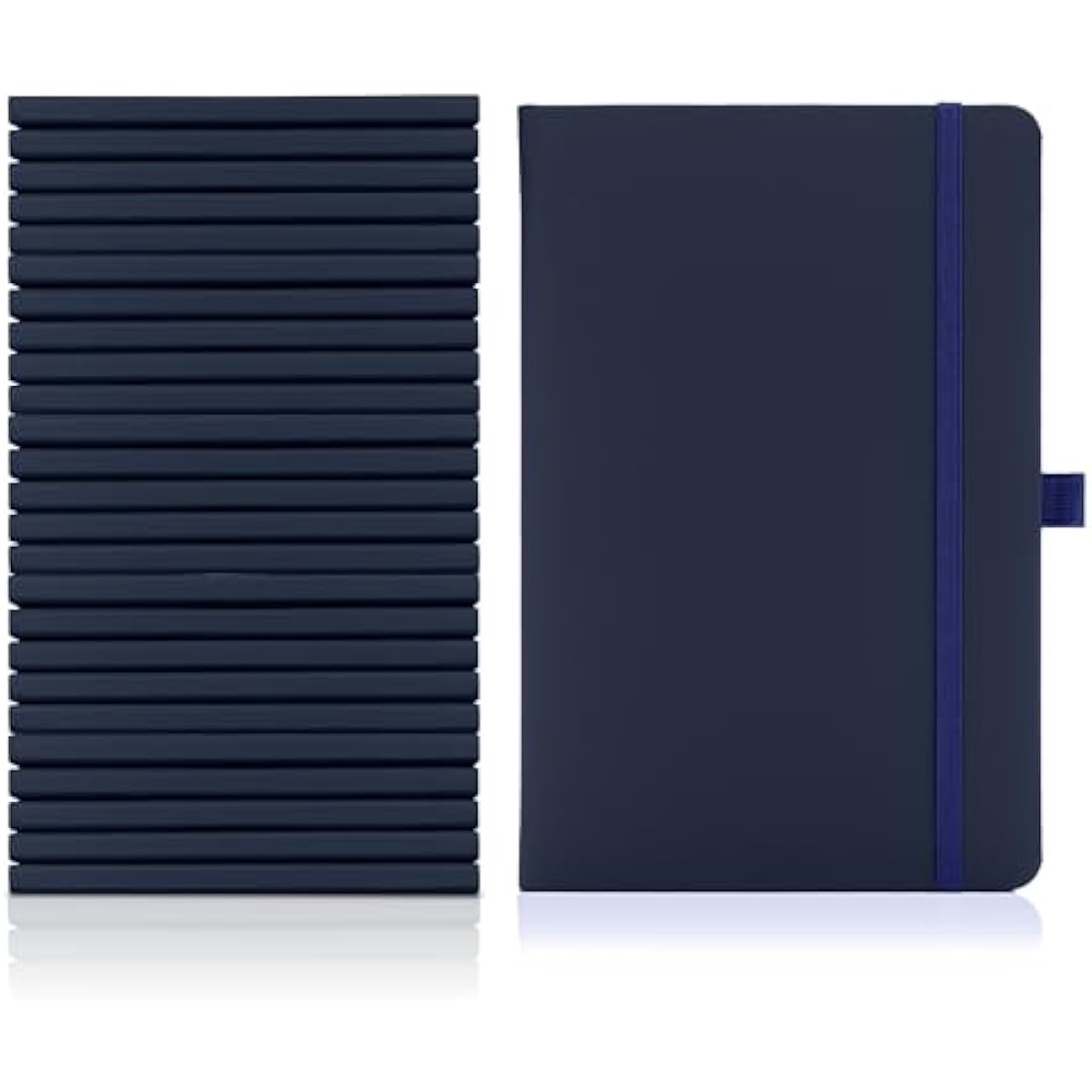 Notes London A5 Lined Notebooks - 10 Pack Navy Vegan Leather Journal