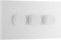 BG Electrical Triple Dimmer Switch | Nexus 900 Series White 200W