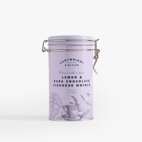 Cartwright & Butler Lemon & Dark Chocolate Viennese Whirls Tin - 200g