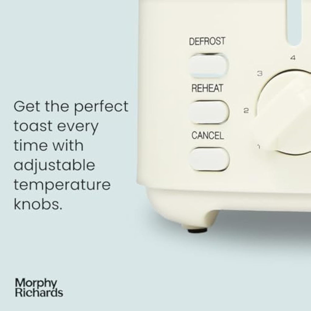 Morphy Richards Equip 2-Slice Toaster | Stainless Steel - Cream