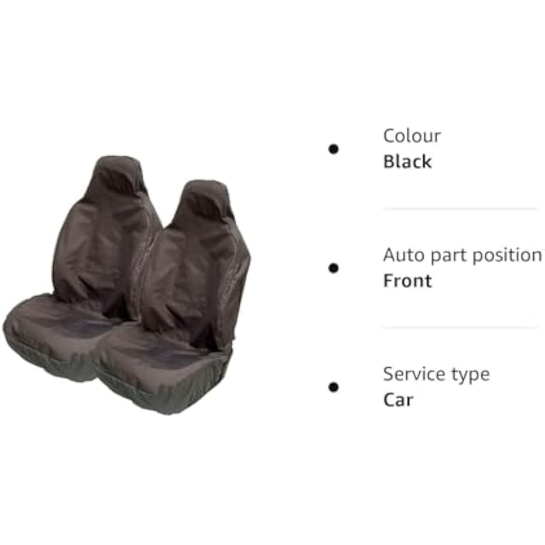 Heavy Duty Waterproof Bucket Seat Covers - 2 Fronts