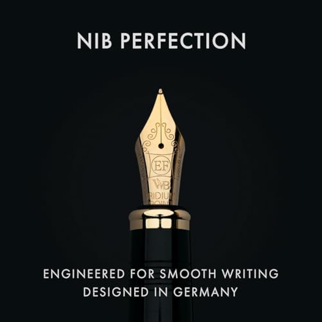 Wordsworth & Black Primori Fountain Pen Set - Extra Fine Nib, Blue Gold