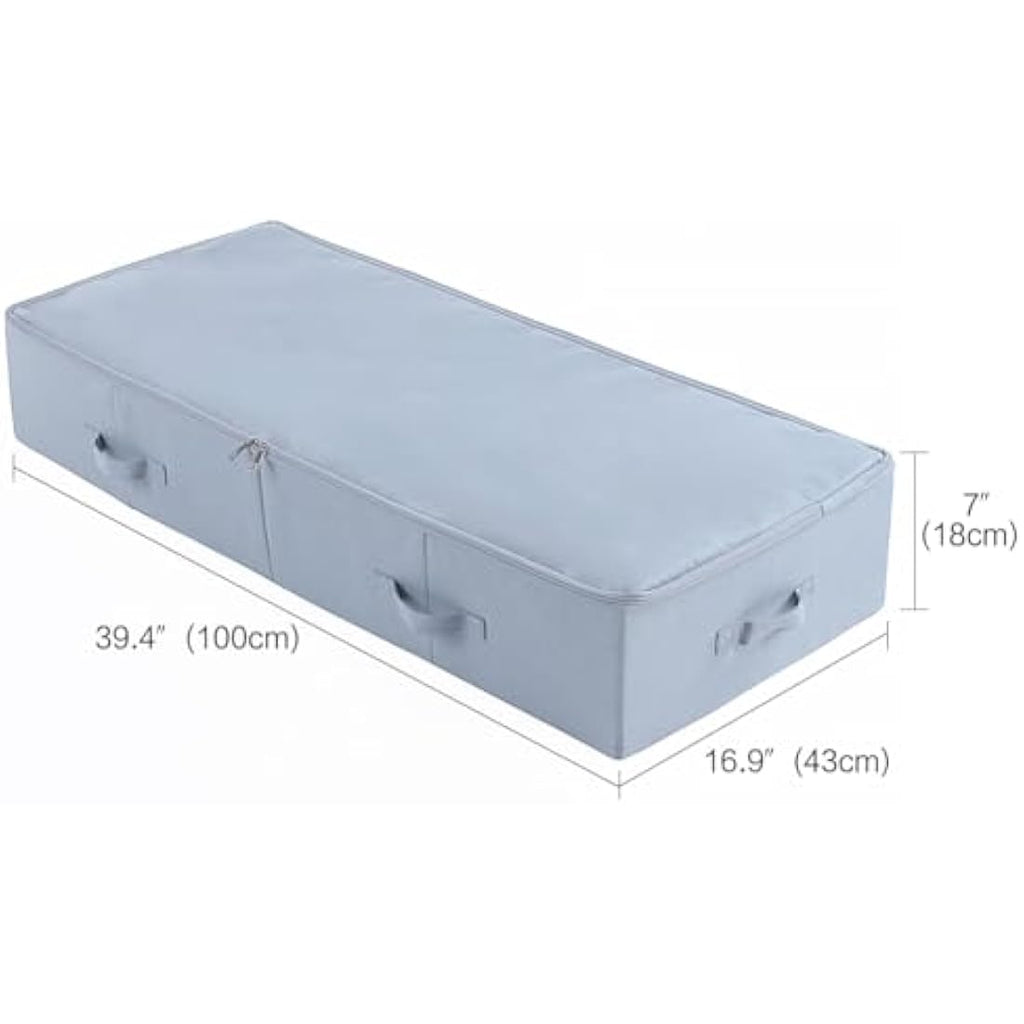 Jumbo Underbed Storage Bins | Washable Clothes Box, Gray