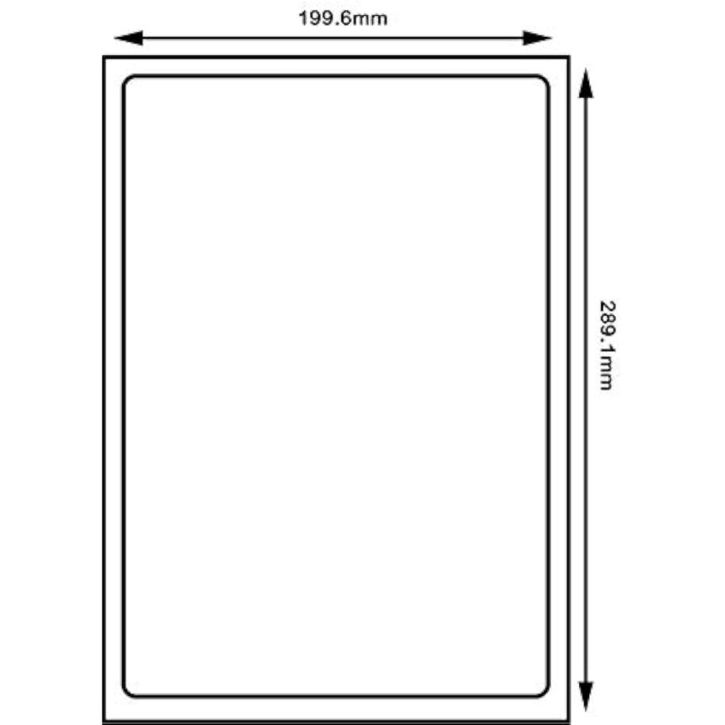 SmithPackaging A4 Self Adhesive Address Labels - 100 Sheets | Matt White