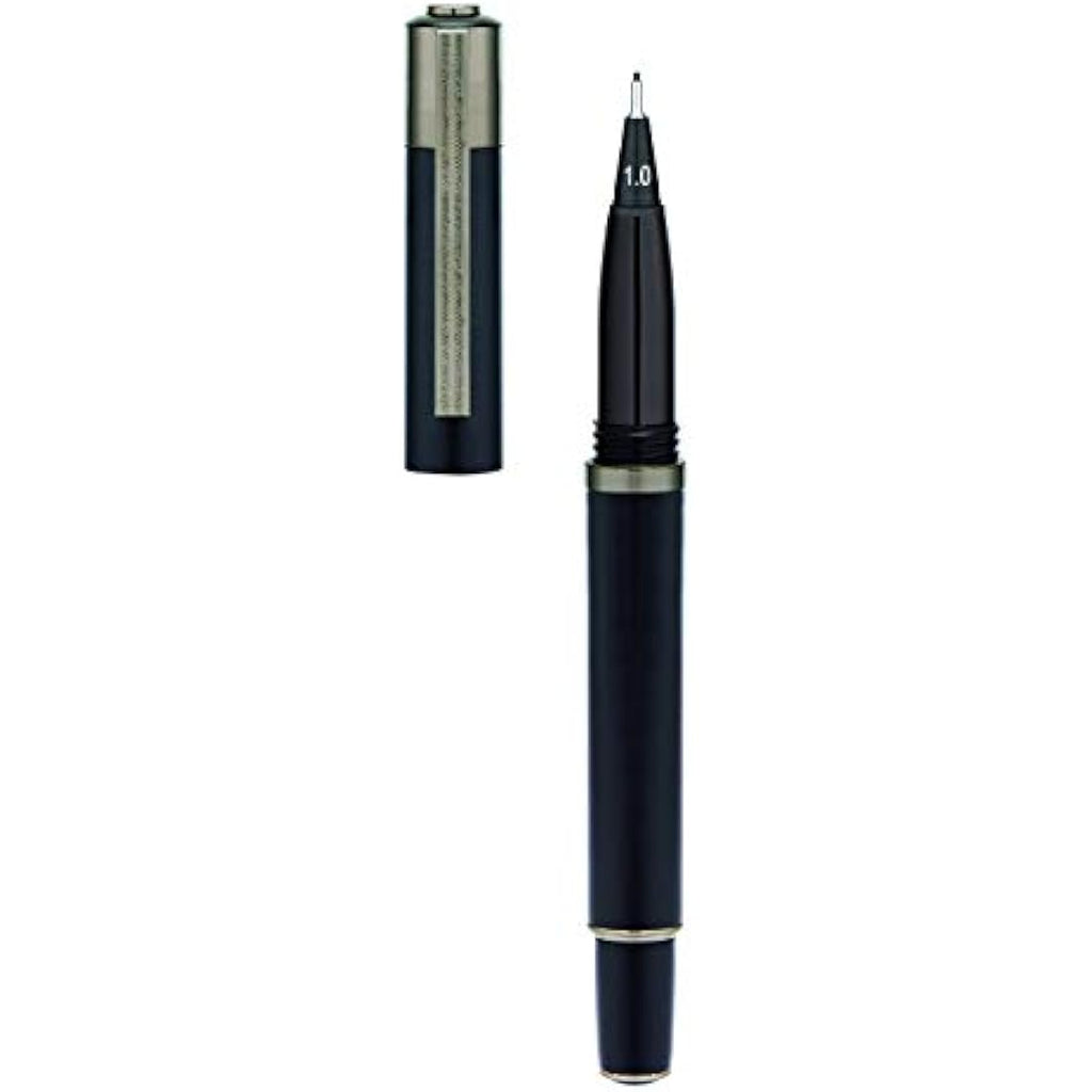 Yookers Metis Refillable Fibre Pen - Matt Black Lacquer 1.0mm Tip