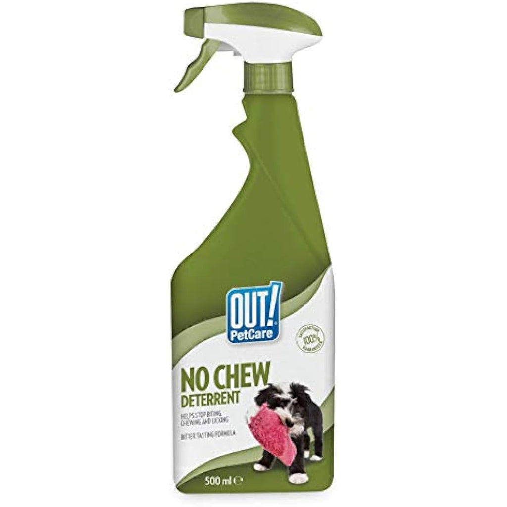 OUT! No Chew Deterrent Spray for Dogs – Alcohol-Free Formula, 500 ml