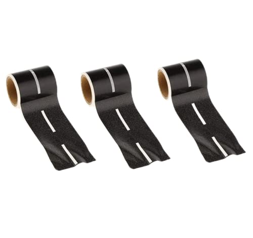 EPRHAY Black Road Tape for Toy Cars – 3 Rolls Washi Paper Race Track