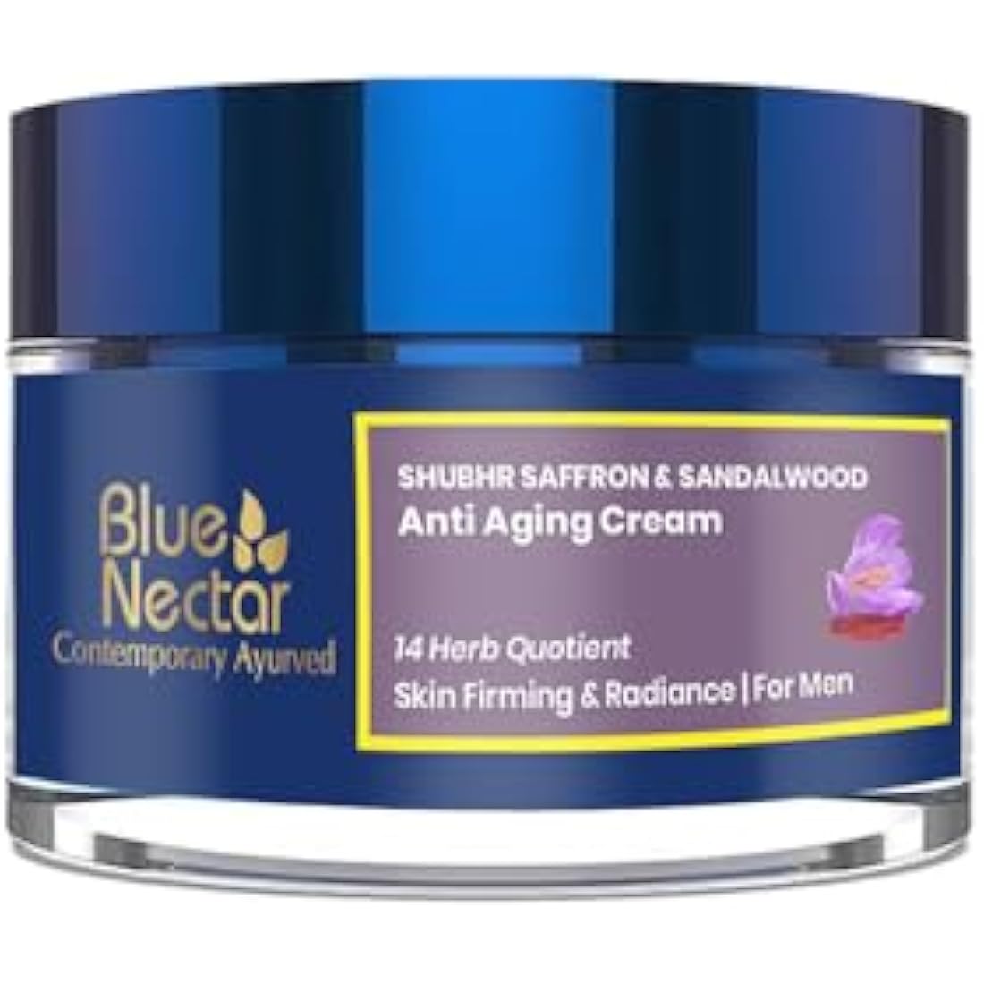 Blue Nectar Men's Face Cream | Brightening & Anti-Aging Herbal Moisturizer