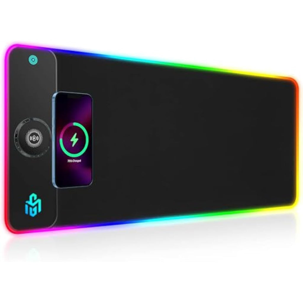GIM RGB Gaming Mouse Pad – 15W Wireless Charging XXL LED Desk Mat