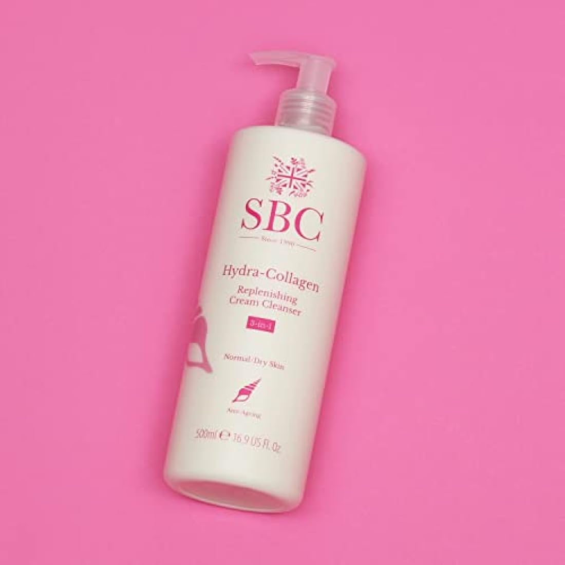 SBC Skincare Hydra-Collagen Replenishing Cream Cleanser & Shammy 500ml