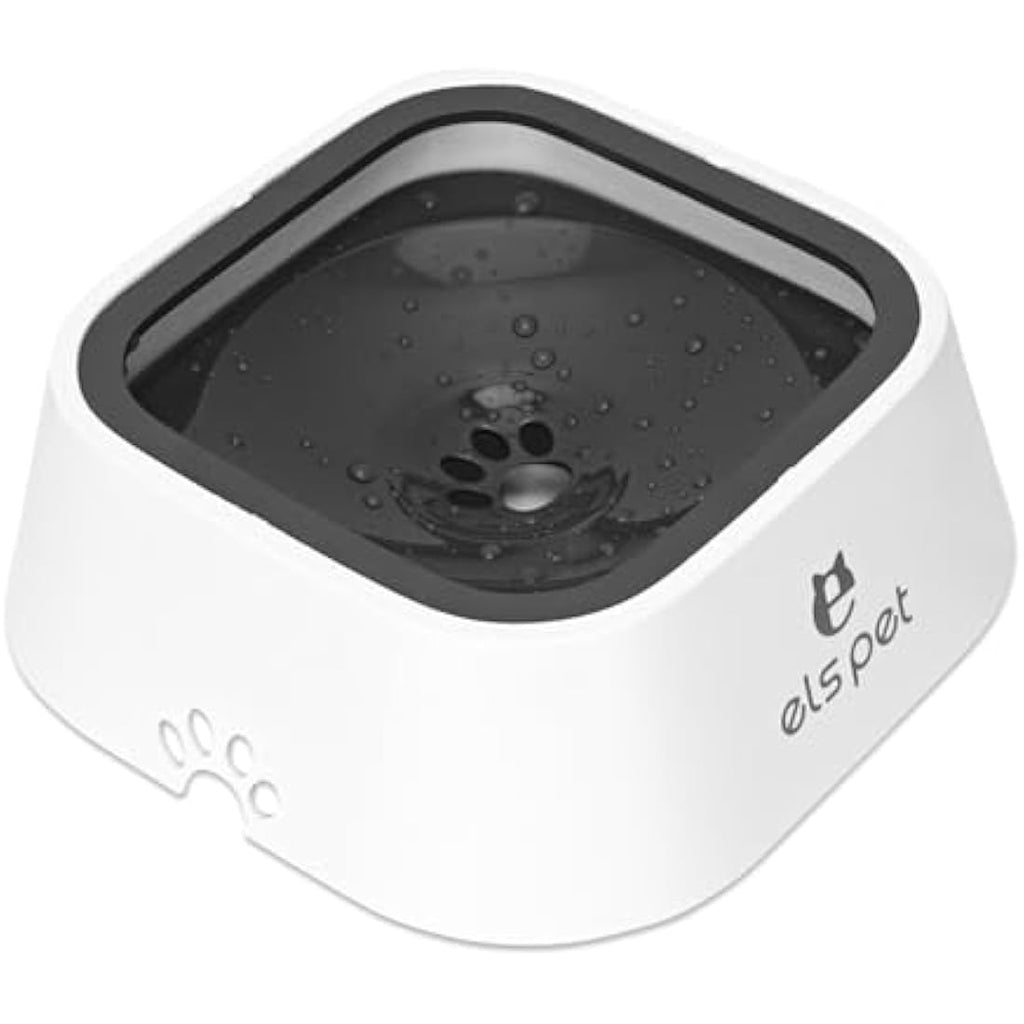 Non-Spill Dog Water Bowl – 1.5L Anti-Choking Slow Feeder, Grey