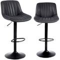 Jolof Store Swivel Bar Stools Set of 2 - Adjustable PU Leather Counter Chairs