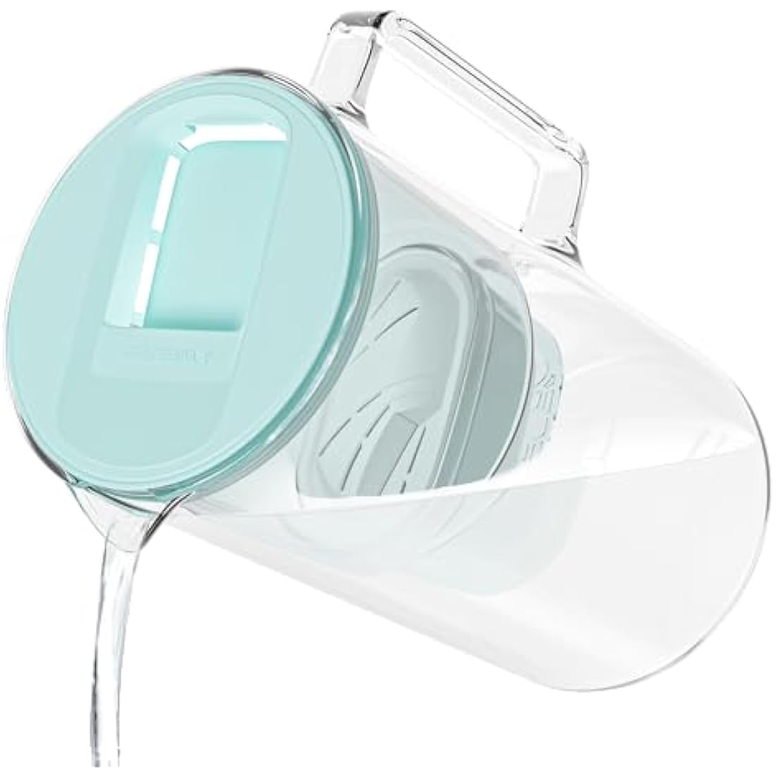 Wessper Glass Water Filter Jug | 3L Borosilicate Pitcher | Mint