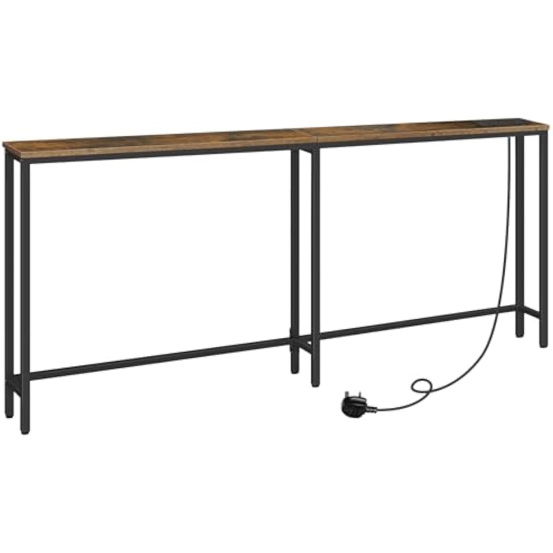 HOOBRO Slim Console Table with Charging Station | 180cm Narrow Sofa Table