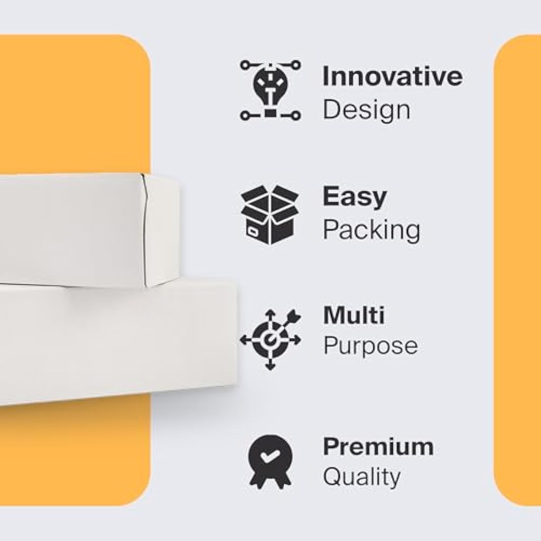 White Corrugated Cardboard Mailing Boxes - 10 Pack