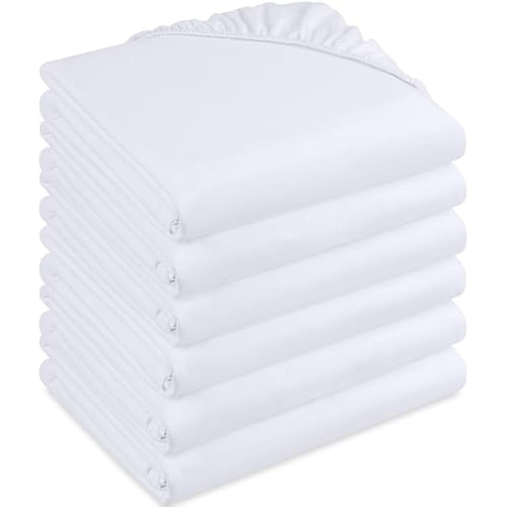 Utopia Bedding Super King Fitted Sheets - 6 Pack White Microfibre