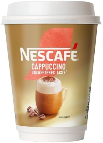 Unsweetened Instant Cappuccino Coffee Cups - 16 Sleeves