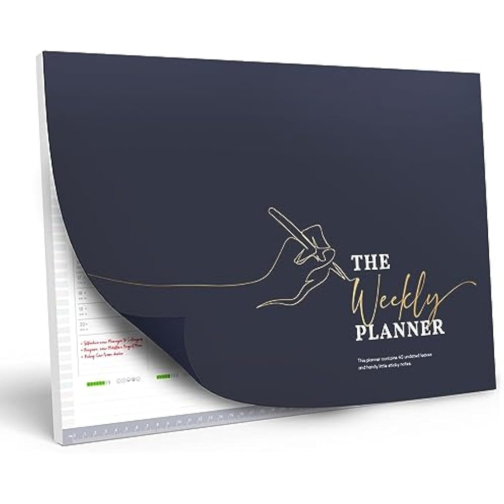 Jolof Store Weekly Planner Pad – Undated Desk Notepad & Habit Tracker