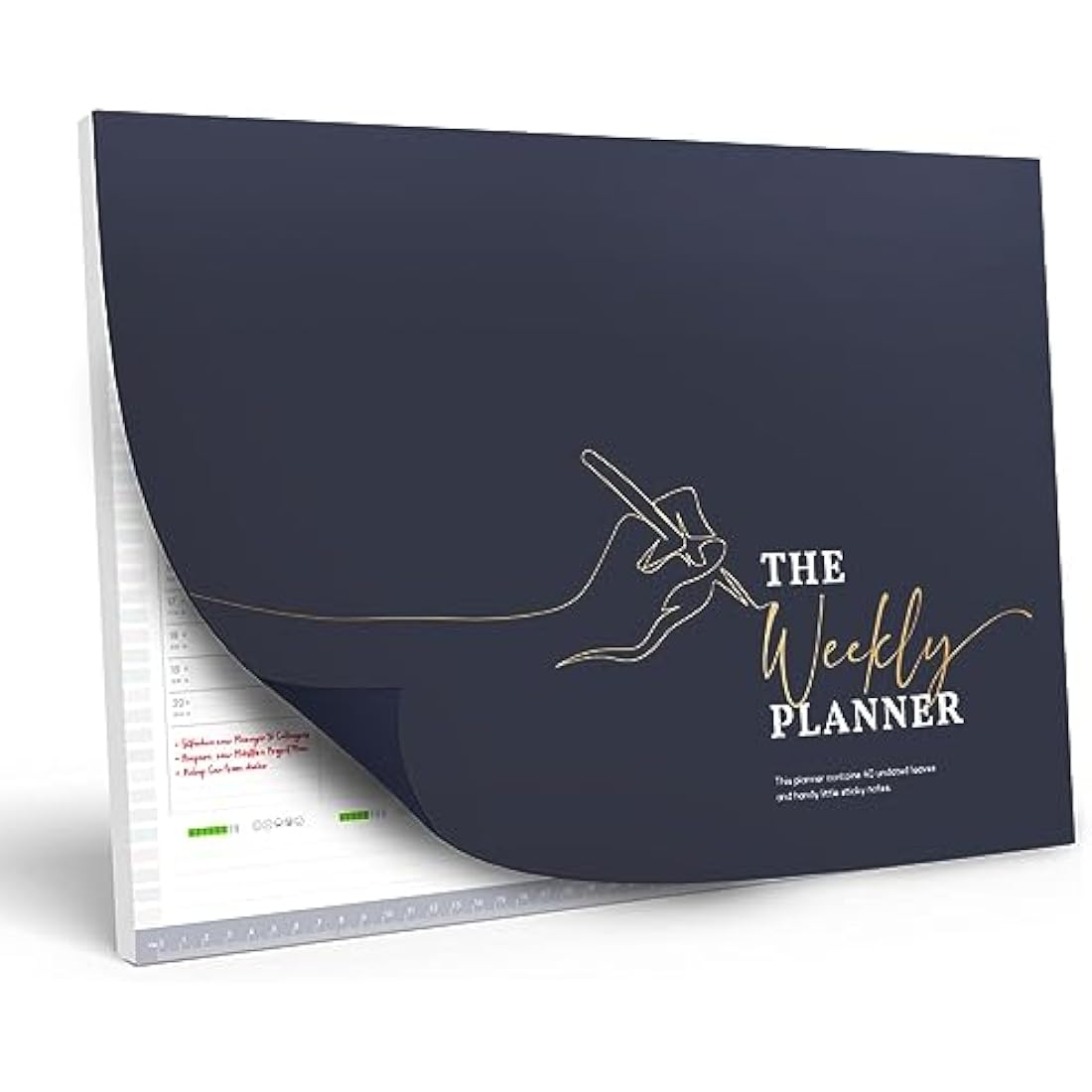 Jolof Store Weekly Planner Pad – Undated Desk Notepad & Habit Tracker