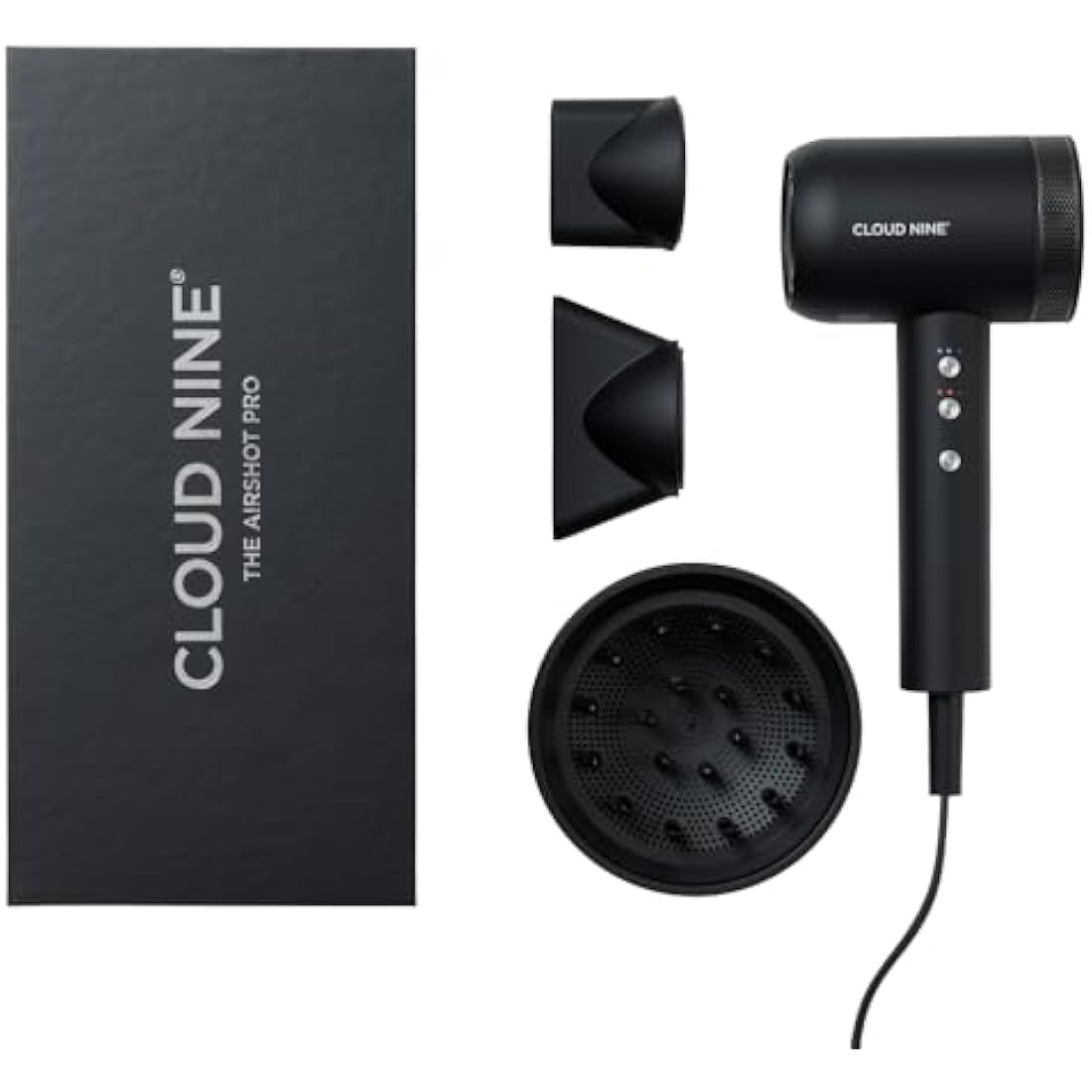 CLOUD NINE Airshot Pro Hair Dryer | 1600W Eco-Precision Motor & Diffuser