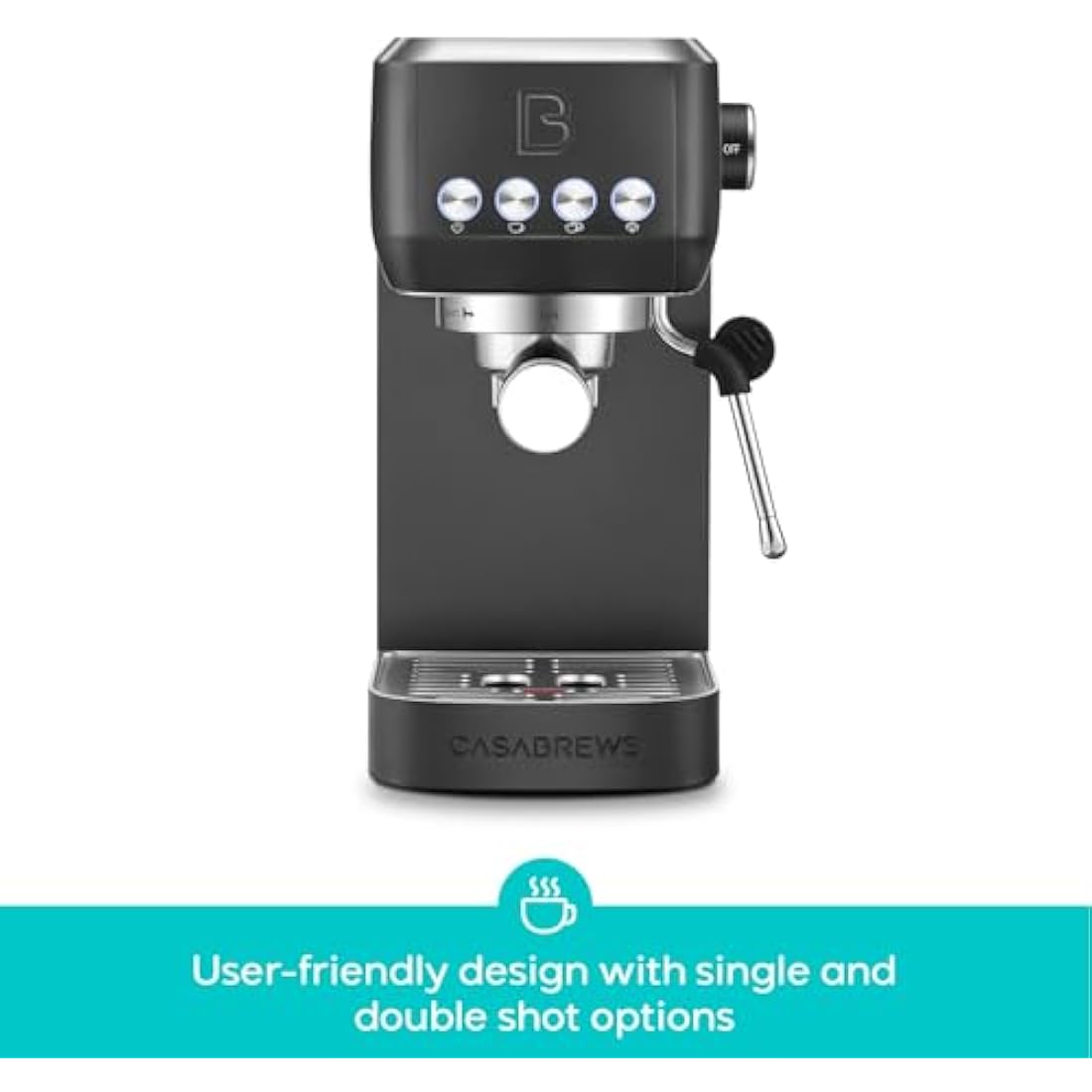 Casabrews 20-Bar Espresso Machine | Professional Coffee Maker with Steamer