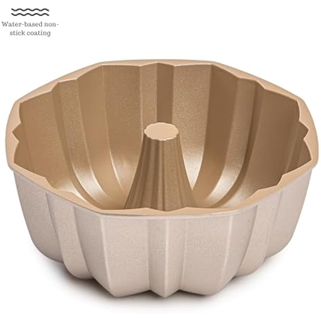 Erreke Fluted Cake Tin – 24cm Non-Stick Cast Aluminium Mould, Rose Gold
