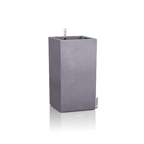 Lechuza CANTO Stone 30 Self-Watering High Planter | Stone Grey