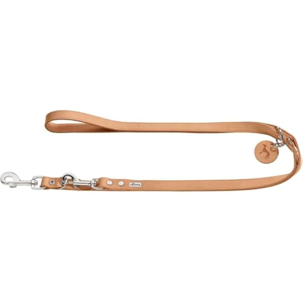 Hunter Soft Genuine Cow Leather Training Dog Leash, Tan – 16mm x 200cm