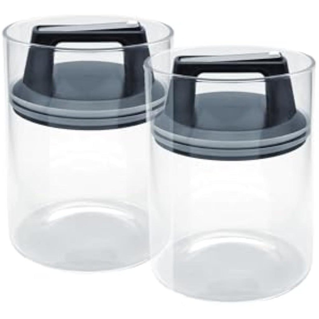 Bewunder 1.3L Borosilicate Glass Jars with Vacuum Lid - Set of 2