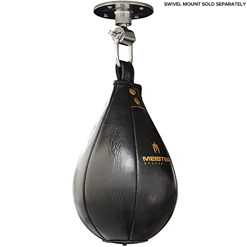 Meister SpeedKills Leather Speed Bag | Black Cowhide – Medium 9.5" x 6"