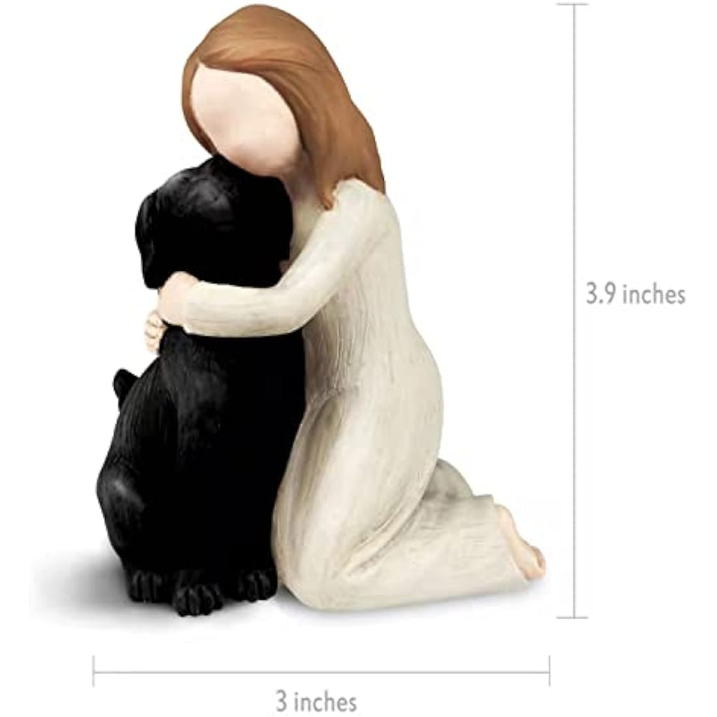 Carracci Black Dog Angel Figurine | Hand-Painted Resin Pet Memorial Gift