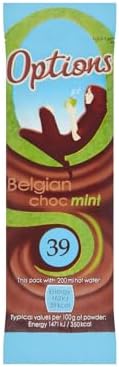 Options Belgian Mint Hot Chocolate - Low Calorie Drink - 30 Sachets