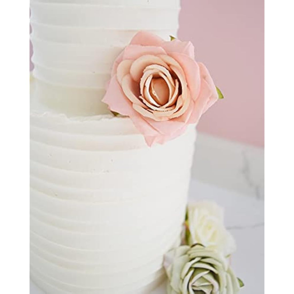 Jolof Store 10-Piece Silk Rose Heads - Realistic DIY Wedding Flowers