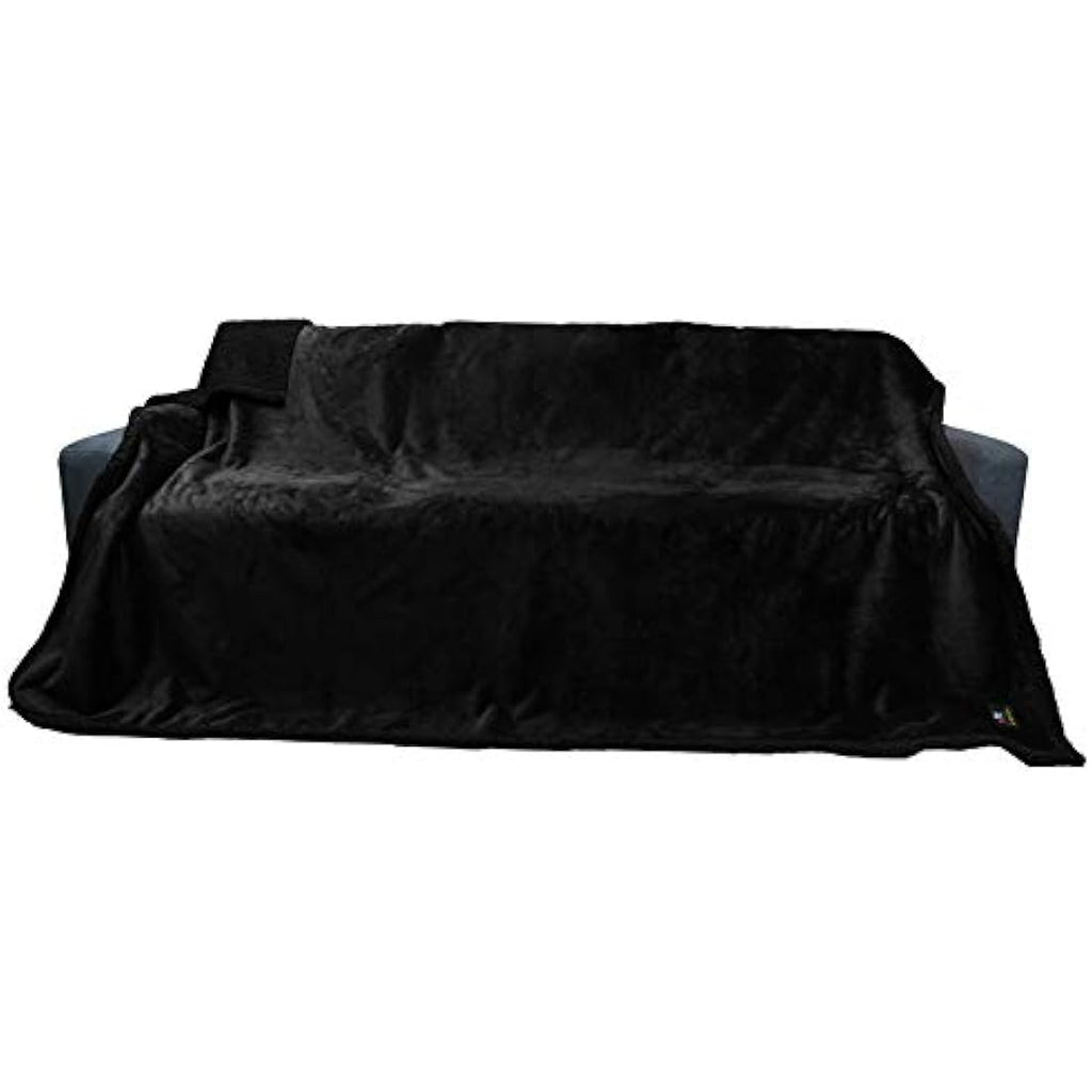 Luciphia Waterproof Pet Blanket – Fluffy Double Layer Dog Cover, Black, XL
