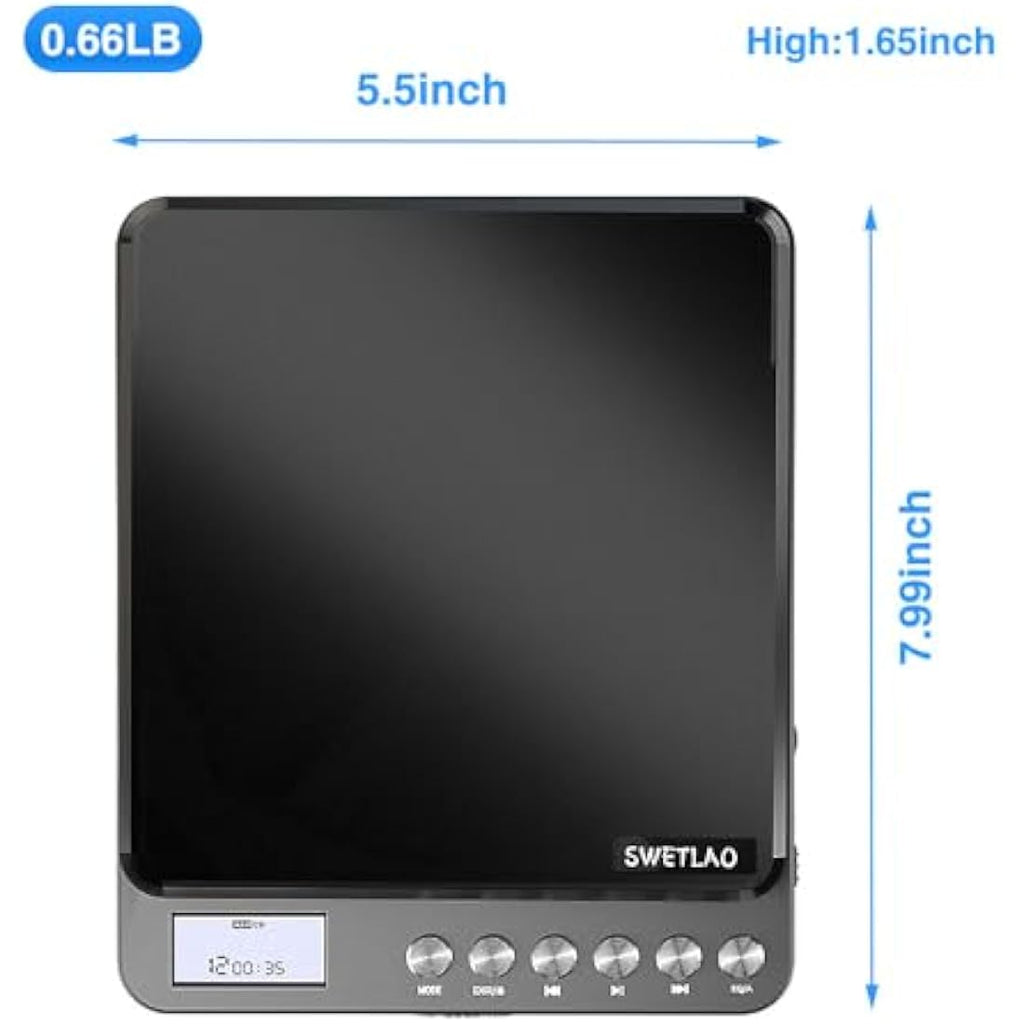 HEJIFU Portable CD Player with Speakers – Rechargeable Anti-Skip Walkman