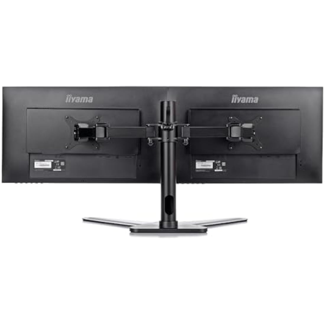 iiyama DS1002D-B1 Dual Monitor Arm – Ergonomic Desk Mount Stand