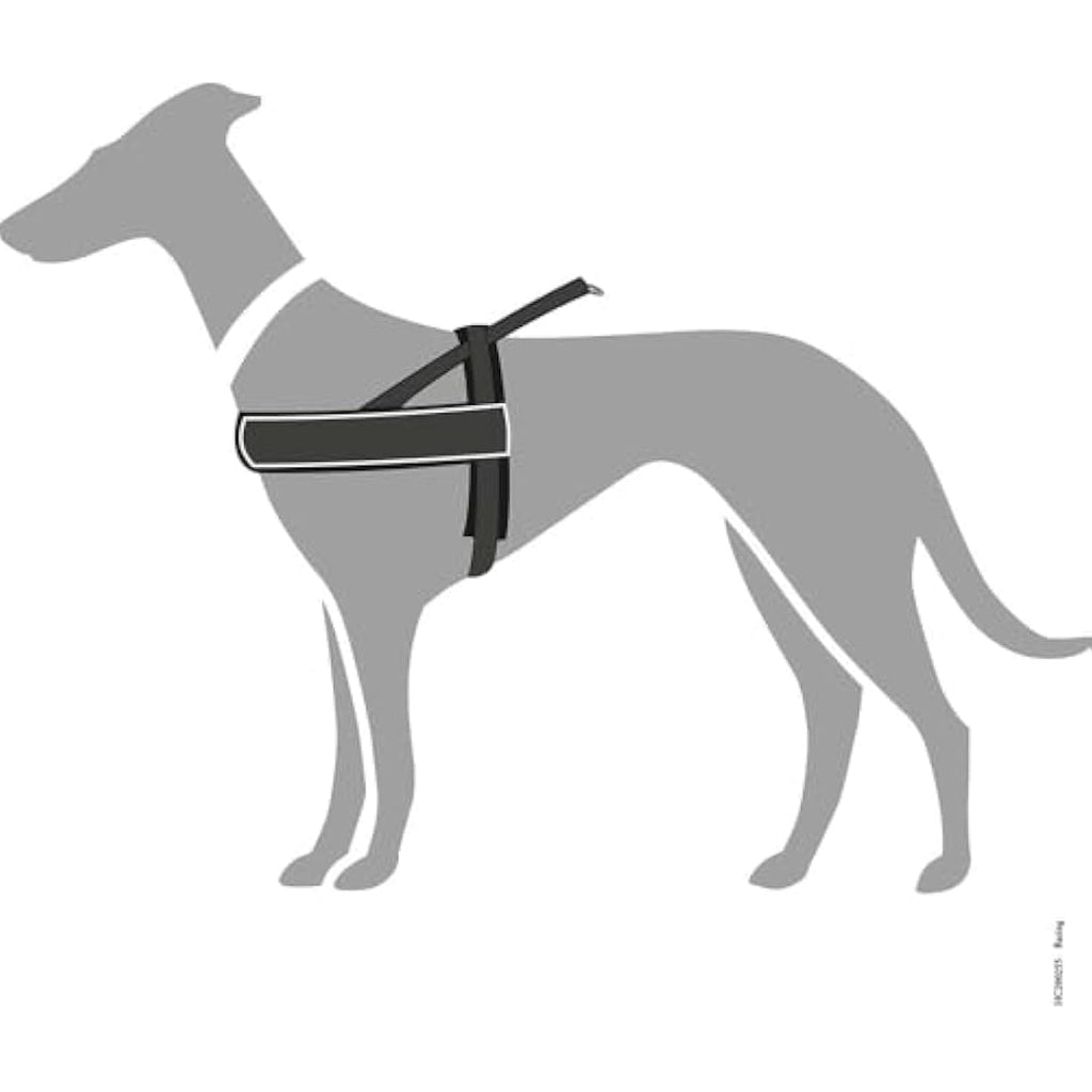 Hunter Racing Norwegian Dog Harness | Fleece Lined & Reflective | XXL Black