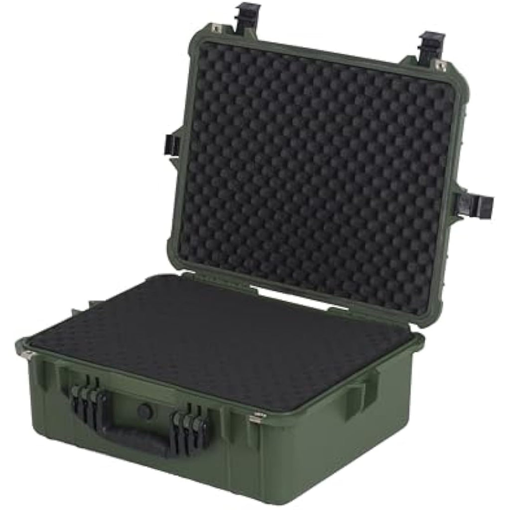 MEIJIA Waterproof Hard Camera Case with Custom Foam - Green (20.62")