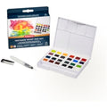 Derwent Inktense Paint Pan Set - 24 Water-Soluble Permanent Colours