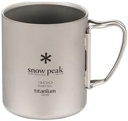Snow Peak Titanium Double-Wall Insulated Camping Mug – 15.2 fl oz