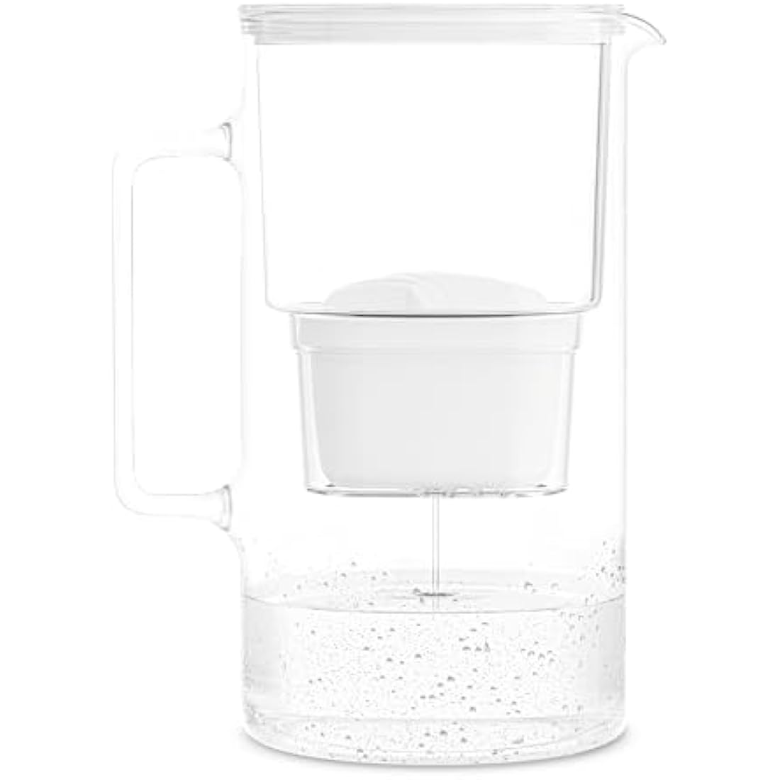 Wessper 3L Glass Water Filter Jug | Borosilicate Glass – White