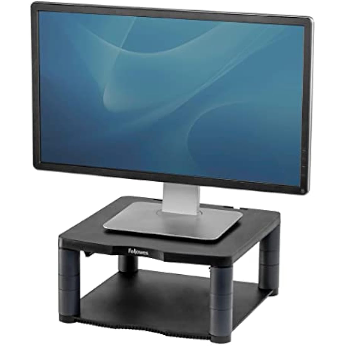 Fellowes Premium Height Adjustable Monitor Stand - Ergonomic Black Riser