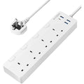 AICODE 4-Way Extension Lead with USB-C | 1.5M Surge Protected Power Strip