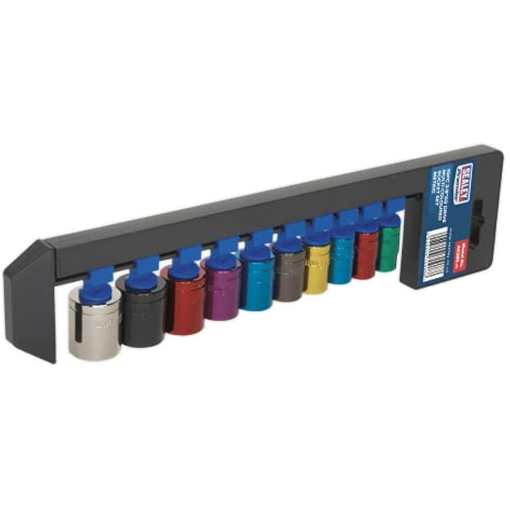 Sealey AK285 10-Piece 3/8" Sq Drive 6pt Metric Walldrive Socket Set